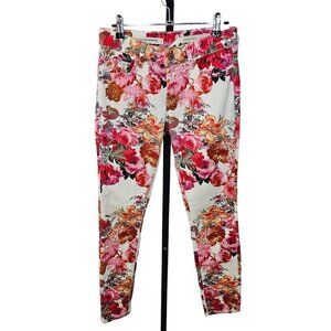 Anthropologie Pilcro and The Letterpress Mid Rise Floral  Skinny Size 25
